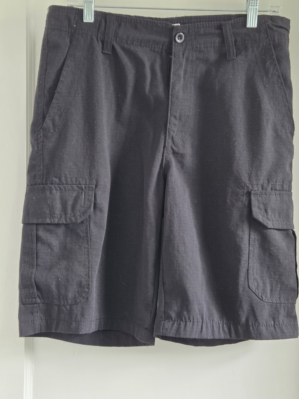 Men's Black Cargo Shorts with Utility Pockets